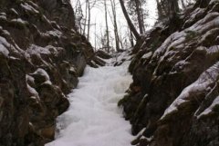 Бурятия. Застывший водопад.