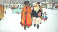 Современная живопись, Ковинин Валерий Михайлович, На воскресный базар. Каракалпакия. 1971 г.