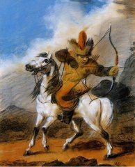 Башкир, стреляющий из лука, 1809 г. Киевский национальный музей русского искусства, Украина. Худ. А. О. Орловский
