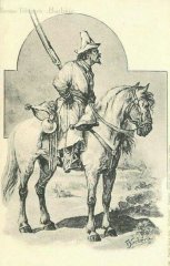 Рисунок башкира на Британской географической карте 1903 г.