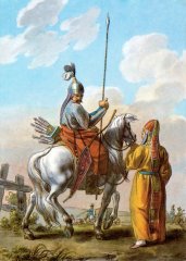 В. В. Мельников с оригинала Е. М. Корнеева. Башкирцы. Раскрашенная гравюра. Начало XIX в.