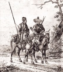 А. О. Орловский. Два башкира. Рисунок. 1814 г.