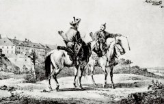 Всадники. А. О. Орловский. Бумага, Гуашь. Первая четверть XIX в.